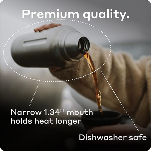 34 oz Vacuum Insulated Stainless Steel Water Bottle with Cup Lid