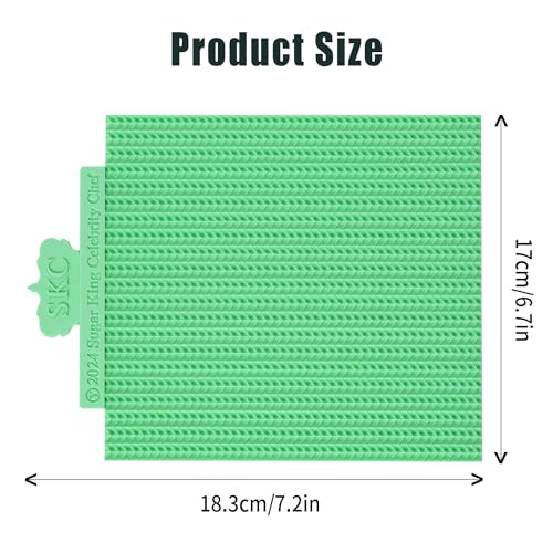 Sweater Texture Fondant Impression Mats Knit Fondant Embosser Texture Mats for Clay Cake Decorating Fondant Molds 1Pcs