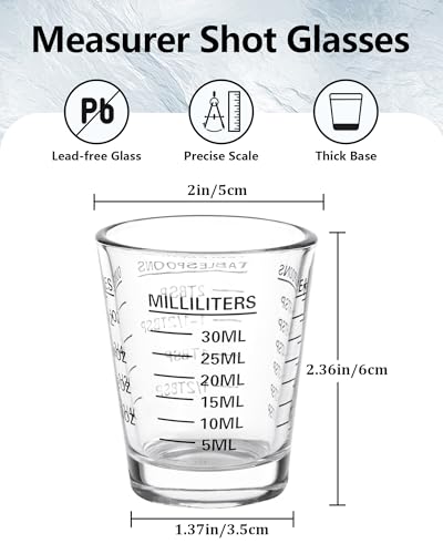 Shot Glass Measuring Cup Set (2 Count)