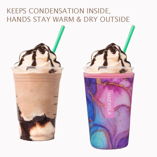 Reusable Insulated Neoprene Iced Coffee Cup Sleeve (3 Count)