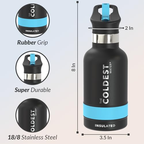 Coldest Insulated Water Bottle with Straw Lid