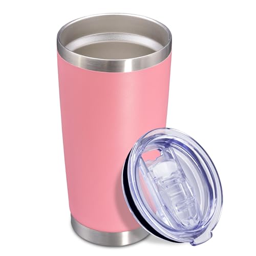 20oz Tumbler Insulated Coffee Tumblers with Lid Stainless Steel Pink 1P