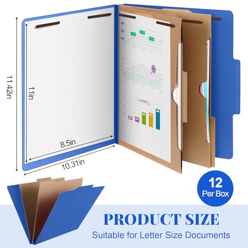 12 Pcs Skyygemm Classification Folder Letter Size