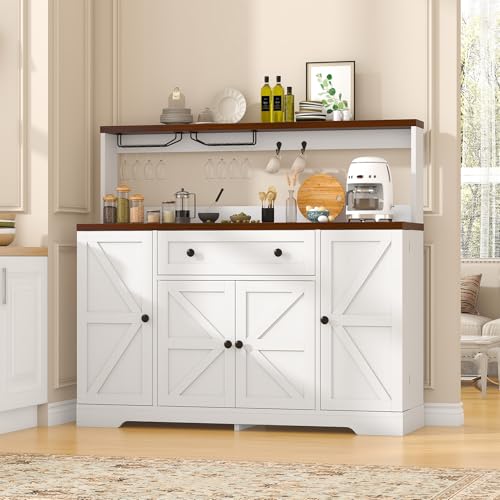 Hutch Storage Buffet Cabinet with Drawers