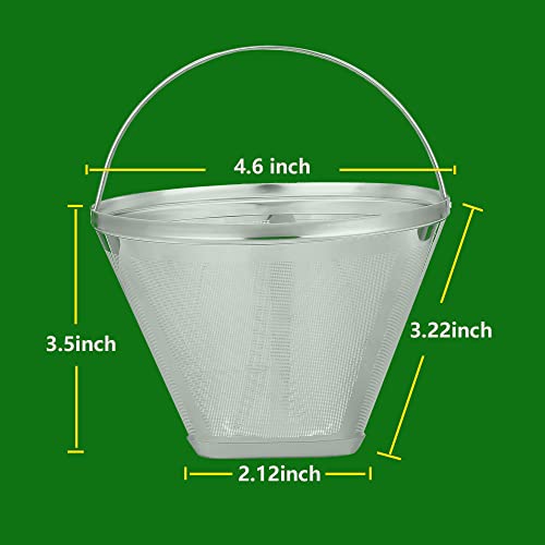 Reusable #4 Cone Coffee Filters for Ninja Dual Brew Pro Coffee Makers (2 Count)
