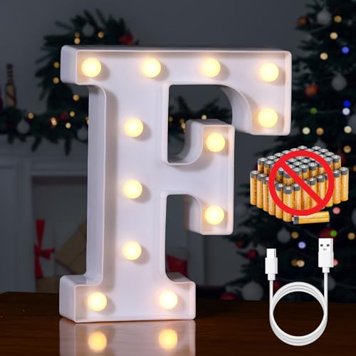 Rechargeable LED Letter Lights Sign Marquee Light Up Letters Sign for Night Light Wedding