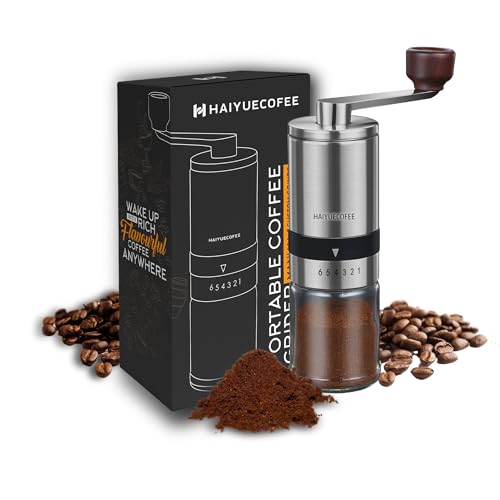 Manual Coffee Grinder with 6 Adjustable Coarseness Settings
