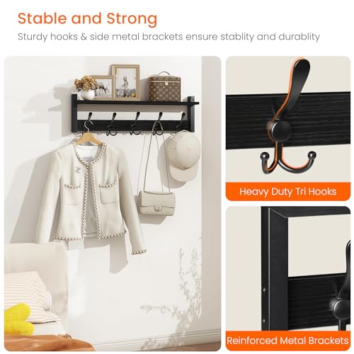 Coat Rack with Shelf