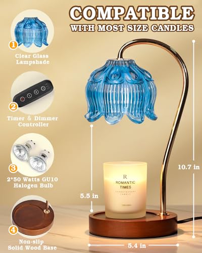 Flower Candle Warmer Lamp with Timer