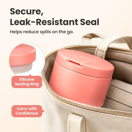 12oz Insulated Vacuum Food Jar with Buckle Lid Wide Mouth Soup Thermo for Hot Food Kids Leakproof Stainless Steel Lunch Container