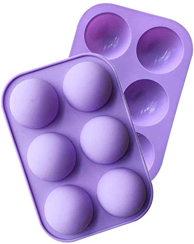 2 Pack 6 Cavity Semi Sphere Silicone Mold (2 Count)