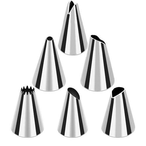 8 Pieces Piping Bags and Tips Set 6 Icing Tips Icing Piping Nozzles Set Frosting Bags Ties Cupcake Decorating Kit Cupcake Pastry Tool