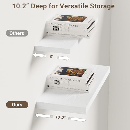 10 in Deep Floating Shelves 16” Set of 2 (2 Count)