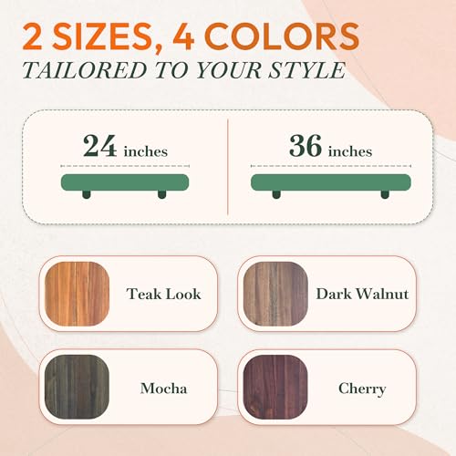 24'' Live Edge Floating Shelves for Wall (2 Count)