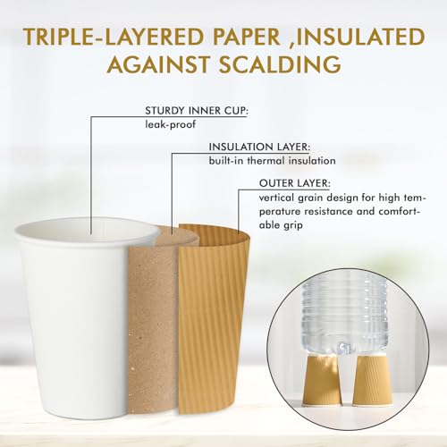 500 Pack 8 oz Coffee Cups (500 Count)