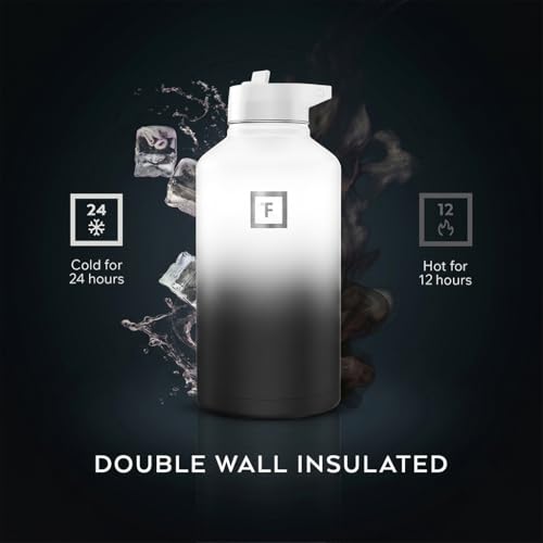 64 oz Wide Mouth Water Bottle with Straw