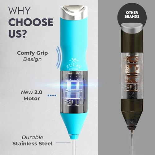 Powerful Frother Wand AA Batteries Included