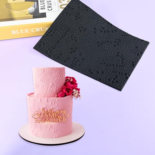 Silicone Fondant Lace Mold Cake Decorating Stencil with Pearl Pattern