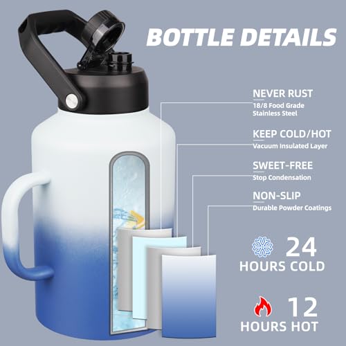 128oz Stainless Steel Water Bottle