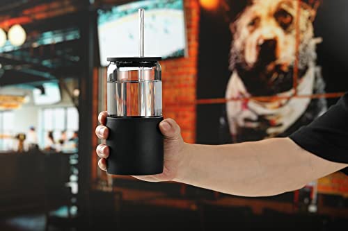 Glass Tumbler with Straw and Lid