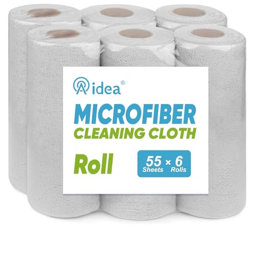 Microfiber Cleaning Cloth 330 Sheets 6 Roll (330 Count)