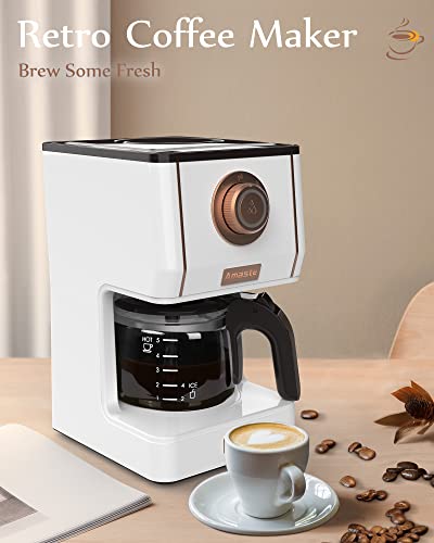 Retro Style Coffee Machine with 25 Oz Glass Coffee Pot