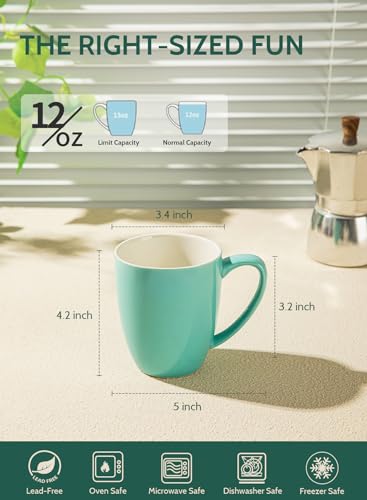 Porcelain Coffee Mugs (6 Count)