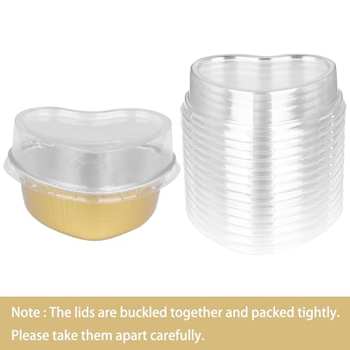 Heart Shaped Cake Pans 3.5inch (25 Count)