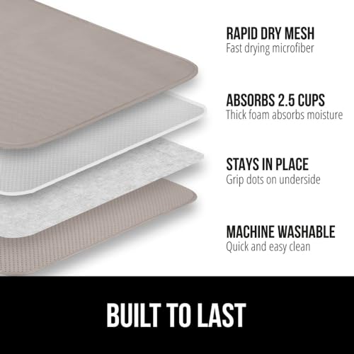 Ultra Absorbent Microfiber Dish Drying Mat