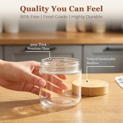 Overnight Oats Containers with Lids 10 oz (4 Count)