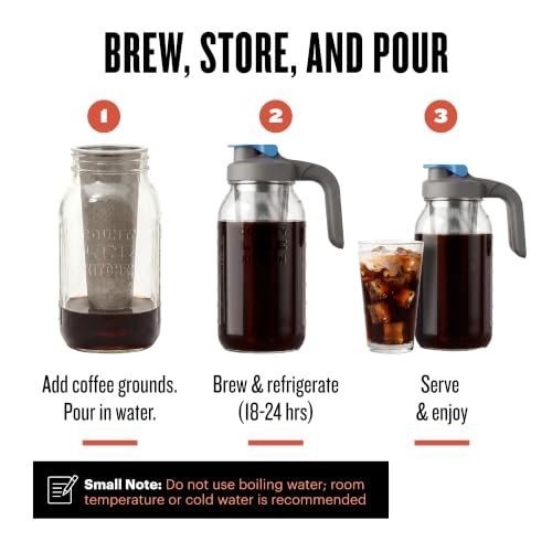 64oz Cold Brew Coffee Maker with Leak Proof Lid