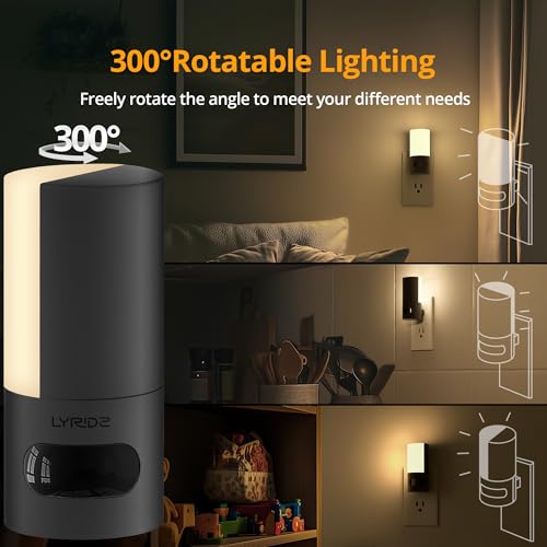 Plug in LED Rotatable Night Light with Motion Sensor (2 Count)