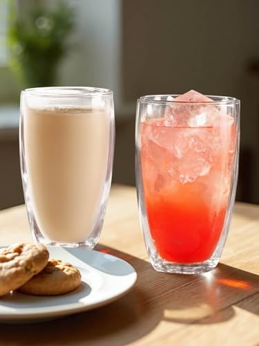 17oz Double Wall Glass Coffee Mugs