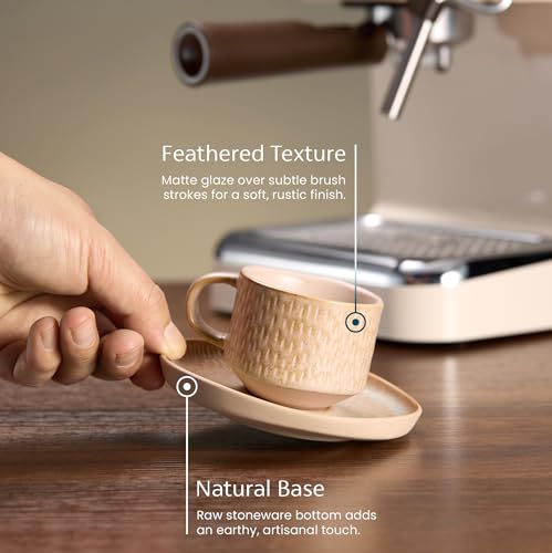 Espresso Mug and Saucer Set (4 Count)