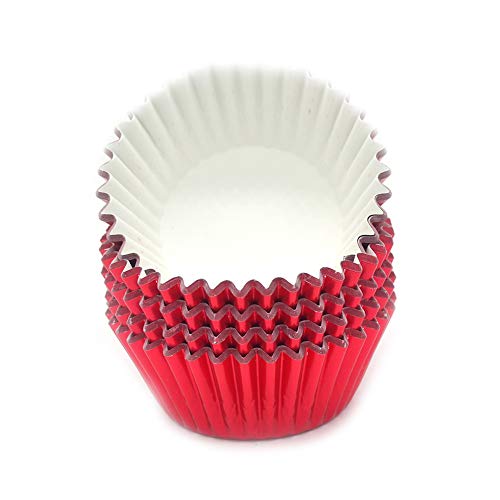 Standard Red Foil Cupcake Liners Muffin Baking Cups for Party and More (100 Count)