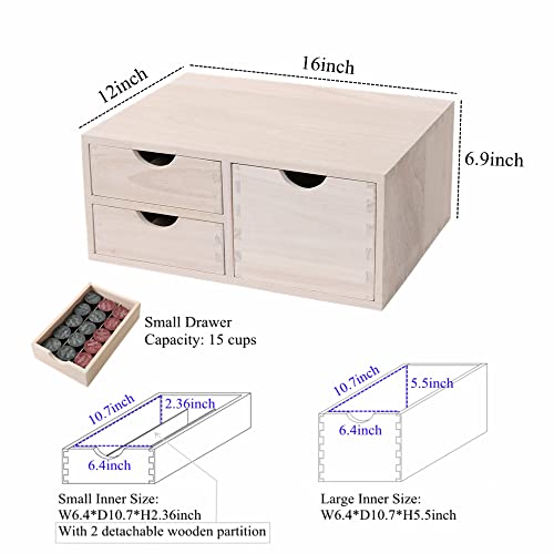Kitchen Storage Organizer with 3 Drawers for Coffee Brew K Cup