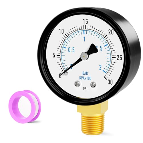 0 30PSI Well Pump Pressure Gauge 2" Dial Size