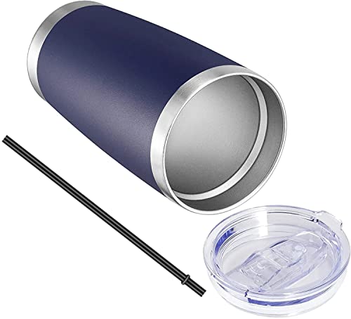 20oz Tumbler with Lid and Straw Stainless Steel Tumbler Cup Bulk Vacuum Insulated Double Wall Travel Coffee Mug Powder Coated Coffee Cup (12 Count)