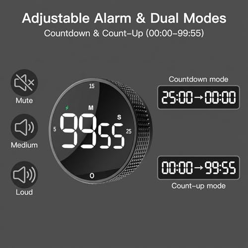 Rechargeable Magnetic Kitchen Timer