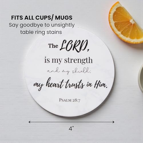 Christian Coasters Set of 6 with Holder (6 Count)