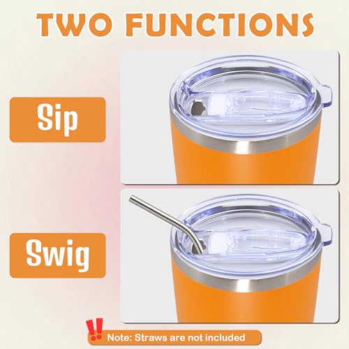 20oz Tumbler Stainless Steel Tumbler Coffee Tumbler with Lid Orange