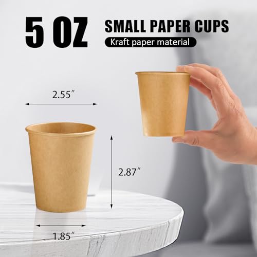 300 Pack 5 oz Paper Cups Disposable Kraft Mouthwash Cups Small (300 Count)