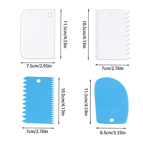 Cake Smoother Scraper Dough Scraper Tools Set (7 Count)