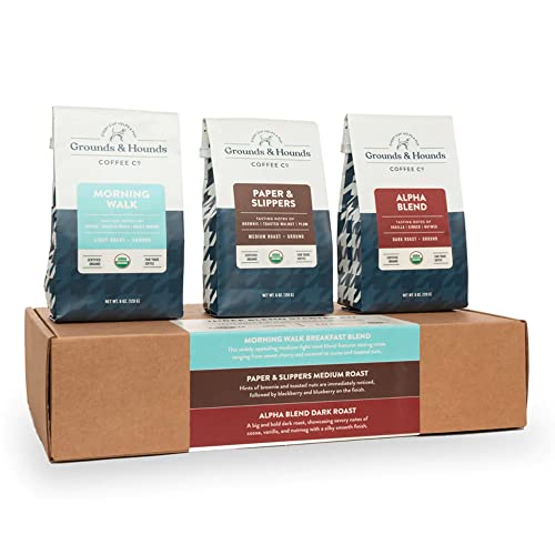 Grounds & Hounds Coffee Organic Variety Pack (18 Ounce)