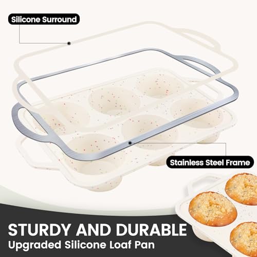 Jumbo Muffin Pan with Metal Reinforced Frame (2 Count)