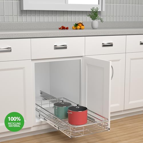 Pull Out Shelves For Kitchen Cabinets 11" W x 21" D