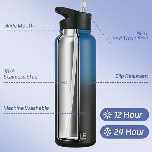 40oz Stainless Steel Water Bottle
