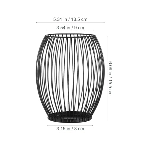 Coffee Pod Holder Wire Basket for Storage Black Metal Fruit Basket for Kitchen Counter Home Office and Hotel 6.10 X 5.31 X 5.31 in Storage Organizer