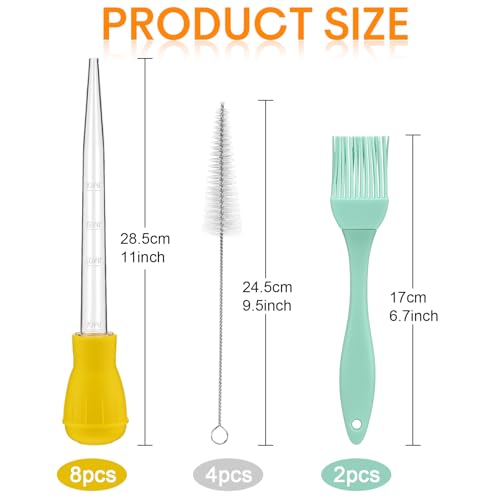 14 Pcs Large Turkey Baster Set for Cooking (14 Count)
