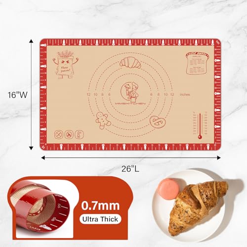 Extra Thick Silicone Baking Mat with Recipes